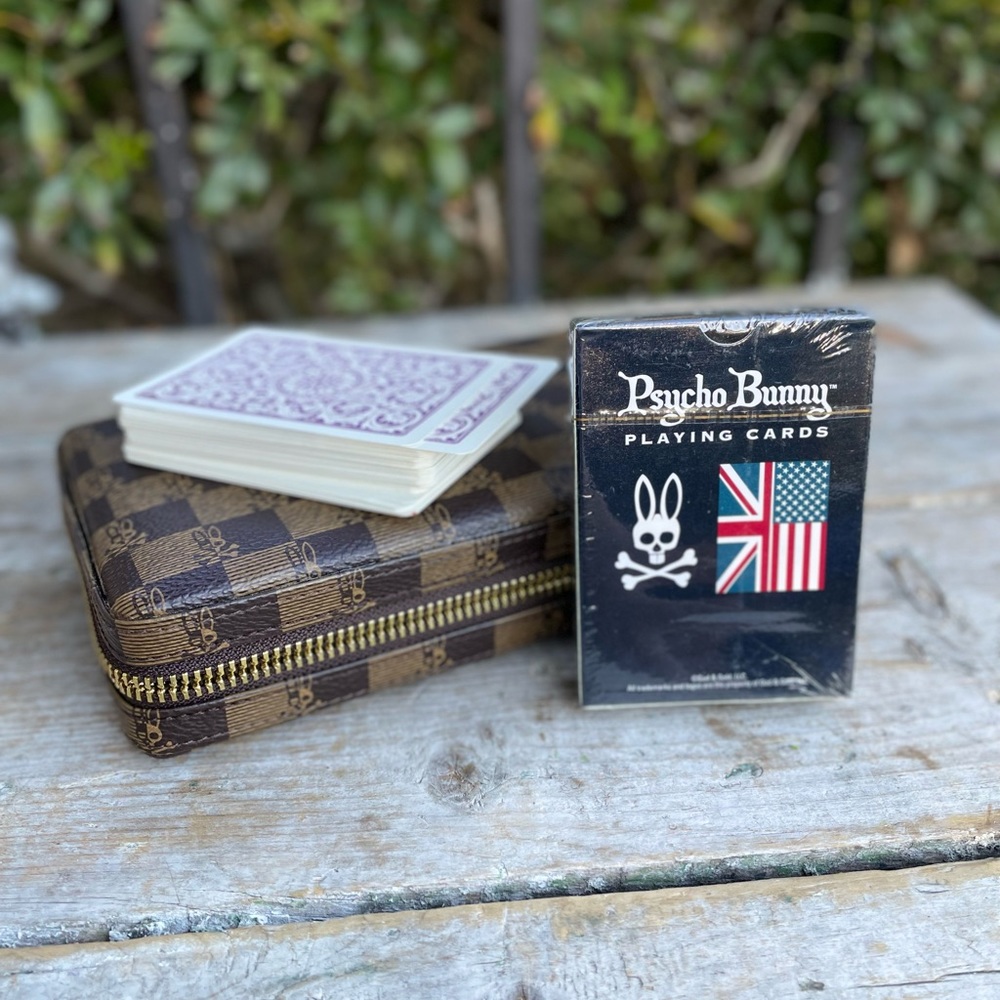 Psycho Bunny Robert Godley Playing Cards & case